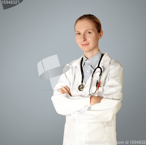Image of doctor woman smile at camera
