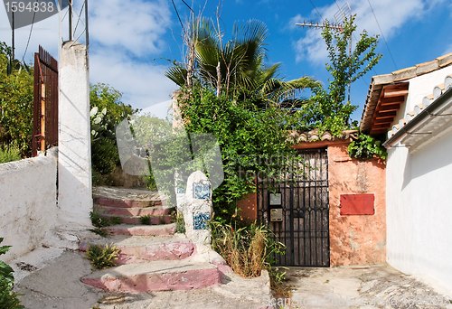 Image of Entrance to a small house in Sacromonte district of Granada, Spain