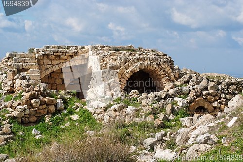 Image of Ruins of crusader castle Bayt Itab near Jerusalem, Israel