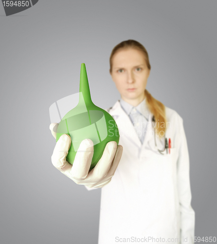 Image of doctor woman with enema