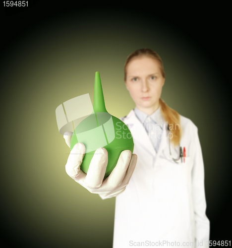 Image of doctor woman with enema