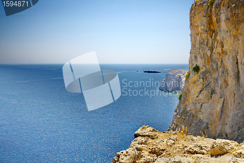 Image of Aerial view on St. Paul's bay in Lindos 