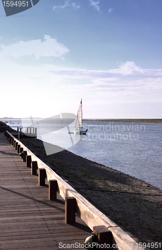 Image of channel of entrance of the port of saint valery sur somme