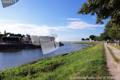 Image of channel of entrance of the port of saint valery sur somme