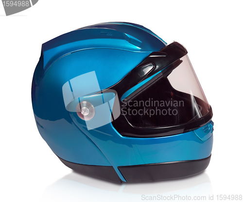 Image of Motorcycle helmet light blue