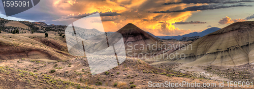 Image of Sunset Over Painted Hills in Oregon