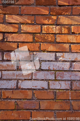 Image of Red brick wall background. 