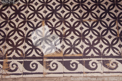 Image of Old decorative tiles background. 