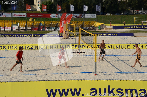 Image of U18 European beach volleyball championship.