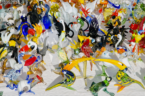 Image of Glass birs figures handmade.