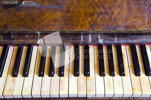 Image of Background vintage retro musical instrument piano 