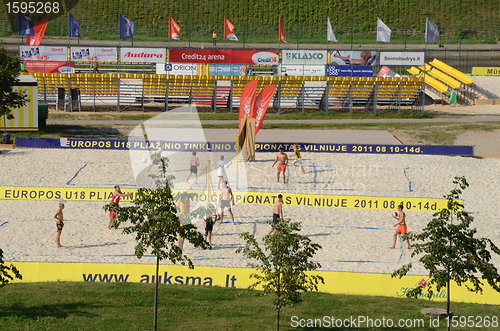 Image of U18 European beach volleyball championship.