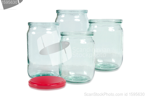 Image of Glass jar isolated on white