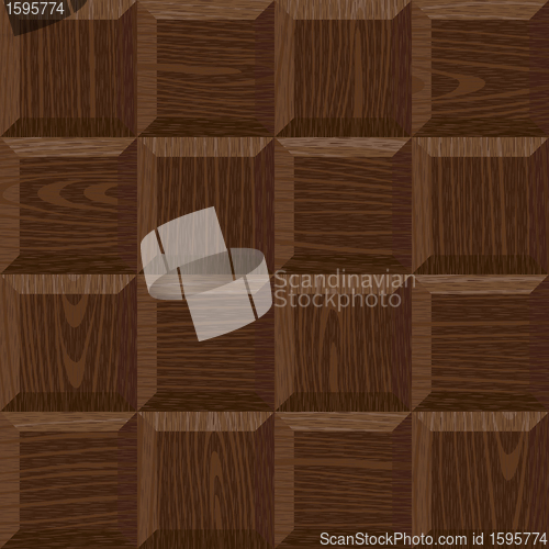 Image of seamless old dark oak square parquet panel texture