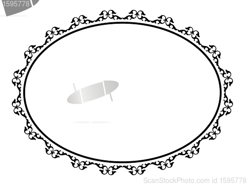 Image of oval ornamental decorative frame