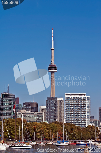 Image of Toronto high rise cityscape panorama CN Tower luxury condominium