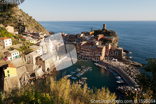 Image of Vernazza village in Cinque Terre, Italy