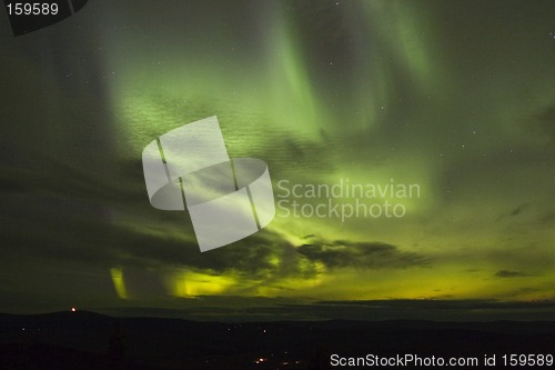 Image of Northern lights under clouds