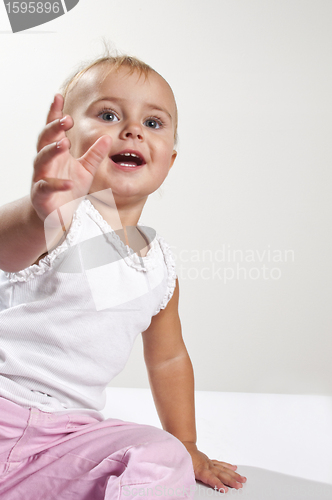 Image of happy toddler baby  girl 