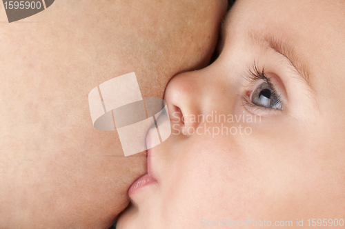 Image of breastfeeding baby