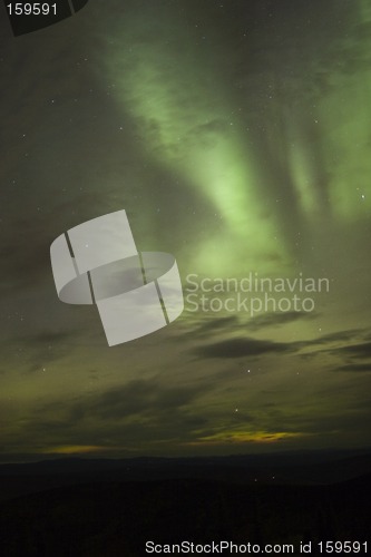 Image of Clouds and northern lights