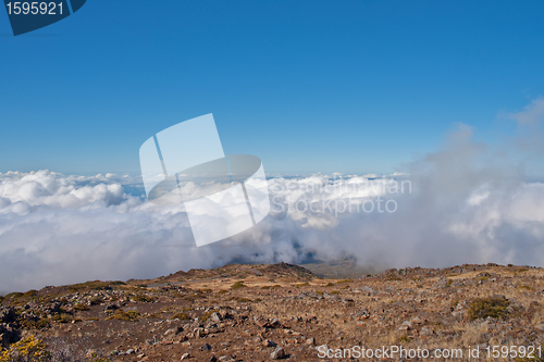 Image of clouds from above at 3000 meters in Maui Hawai 