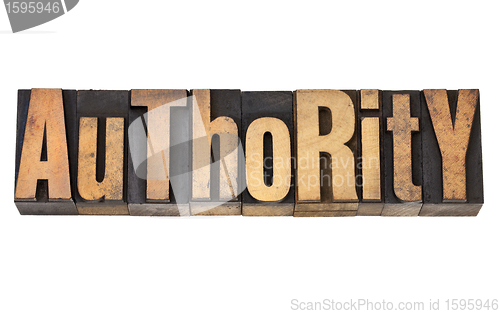 Image of authority in letterpress type