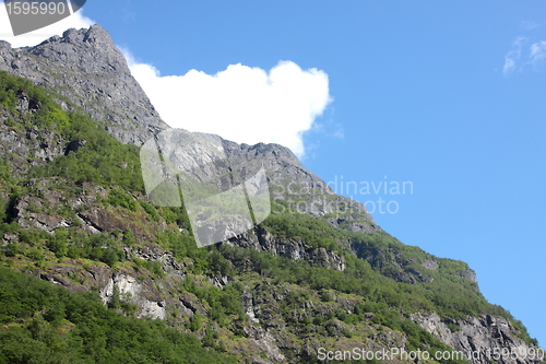 Image of mountainside in Norway in the spring