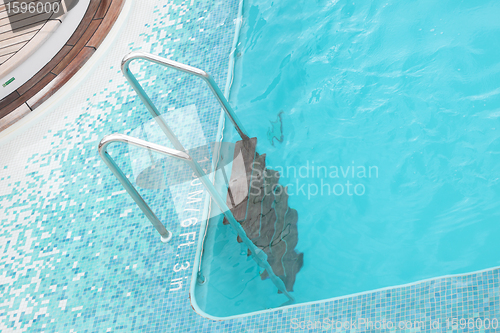 Image of stairs swimming pool on a cruise ship