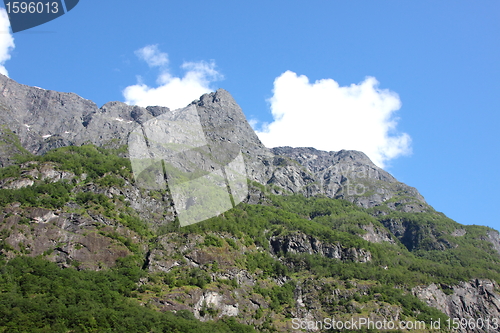 Image of mountainside in Norway in the spring