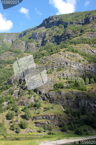 Image of mountainside in Norway in the spring