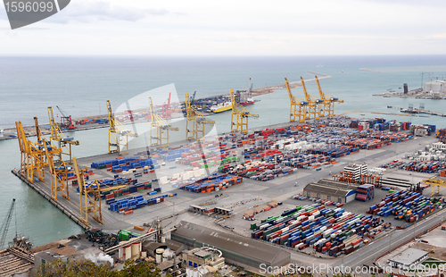 Image of commercial dock of Barcelona