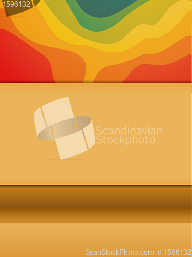 Image of Colorful Waves Background with Copyspace