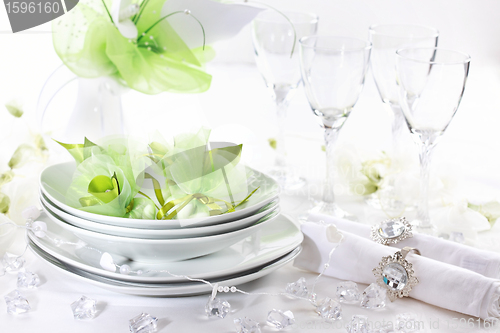 Image of Luxury place setting for wedding