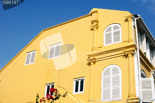 Image of Yellow walls of an old building
