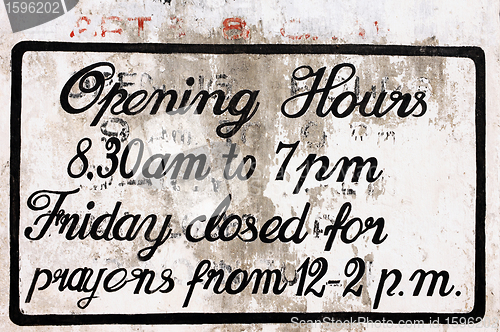 Image of Opening hours
