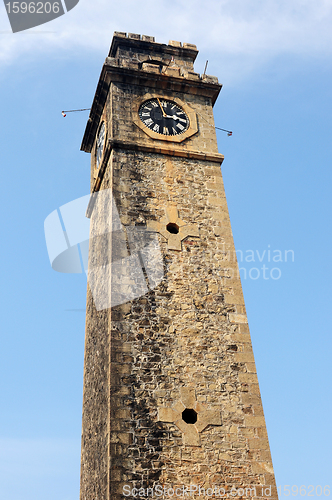 Image of Historic clock tower against blue sky