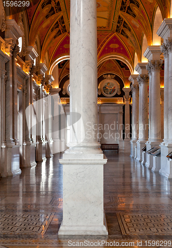 Image of Columns of Library Congress in Washington DC