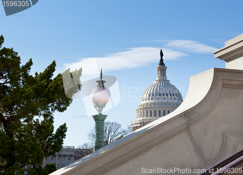 Image of Dome of Capitol Washington DC with sky