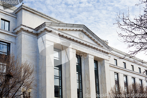 Image of Dirksen Senate office building facade Washington