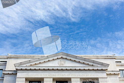 Image of Dirksen Senate office building facade Washington