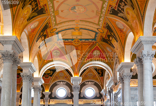 Image of Ceiling of Library Congress in Washington DC