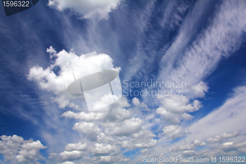 Image of blue sky with clouds background