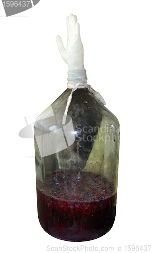 Image of Large bottle with wine