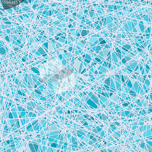 Image of Stained glass texture in a blue tone. EPS 8