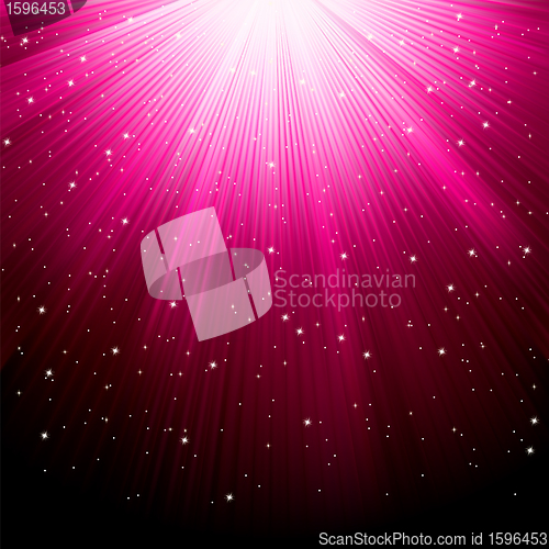 Image of Background of purple luminous rays. EPS 8