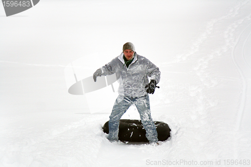 Image of after crash in snow