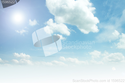 Image of sunlight on blue sky