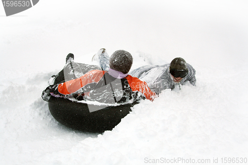 Image of people have fun in the winter