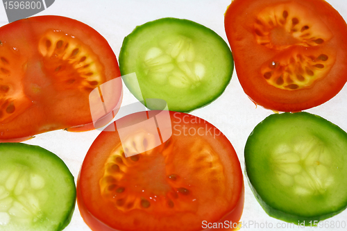 Image of tomatoes and cucumber